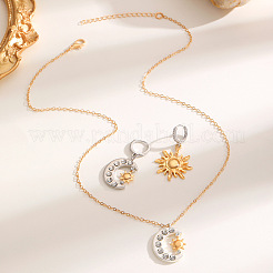 Brass Crystal Rhinestone Earrings & Necklaces&nbsp;WG06C1A-07