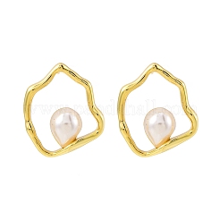 Nuggets Brass Stud Earrings&nbsp;EJEW-H158-06G