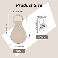 DIY Teardrop PU Leather Keychsin Making Kits&nbsp;DIY-FH0007-82