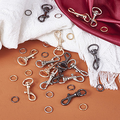 15Pcs 6 Colors Alloy Swivel Snap Hook Clasps&nbsp;FIND-TA0003-79