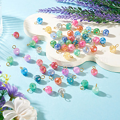 66Pcs 11 Colors Electroplate Imitation Jade Glass Charms&nbsp;PALLOY-TAC0312