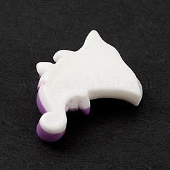 ハロウィンのテーマ不透明樹脂カボション  ジュエリー作りのための  ゴースト模様  29x21x8.5mm&nbsp;RESI-D066-A10