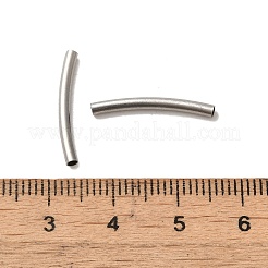 変色しない304ステンレススチールチューブビーズ  ステンレス鋼色  19.5~20x2mm  穴：1.5mm&nbsp;STAS-C091-02A-P
