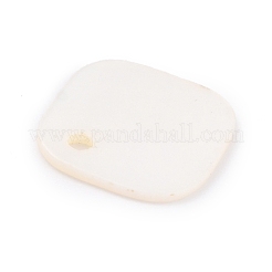 天然淡水シェルチャーム  菱形  ホワイト  11.5~12x11.5~12x0.8~1.3mm  穴：1.2mm&nbsp;BSHE-B003-08