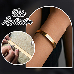 6Pcs Stainless Steel Blank Cuff Bangles&nbsp;MAK-BBC0001-32P
