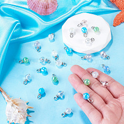 25Pcs Glass Pendants&nbsp;PALLOY-TAC0311