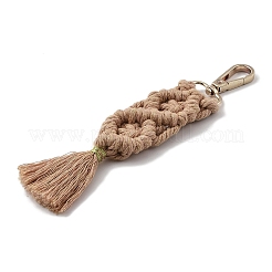 Handmade Macrame Nylon Thread Pendant Decorations&nbsp;HJEW-P019-06G-02
