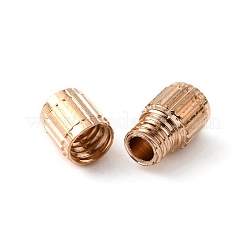 真鍮製ネジ式クラスプ  ネックレス作り用  ライトゴールド  8x4mm  穴：0.7mm&nbsp;KK-WH0047-56KCG