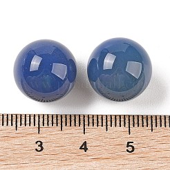 天然ブルーアゲート 穴なし球形ビーズ  ラウンド  染め＆加熱  14mm&nbsp;G-K353-04C-30