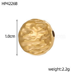 Textured 304 Stainless Steel Beads&nbsp;STAS-OY012-13G