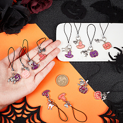 12Pcs 4 Style Alloy Enamel Charm Mobile Straps&nbsp;HJEW-AB00198