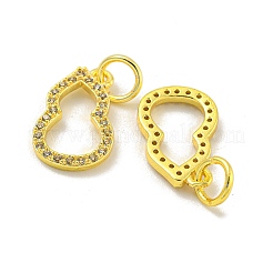 Brass Micro Pave Cubic Zirconia Pendants&nbsp;KK-L075-015G