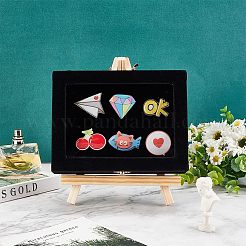 Rectangle Velvet Presentation Boxes for Brooch Badge Storage and Display&nbsp;CON-WH0095-05