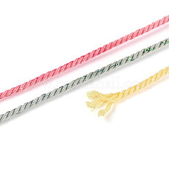 35mセグメント染色マクラメコットンコード  丸編みロープ  壁掛け用  工芸  ギフト包装  カラフル  1mm  約38.28ヤード（35m）/ロール&nbsp;OCOR-T017-06D