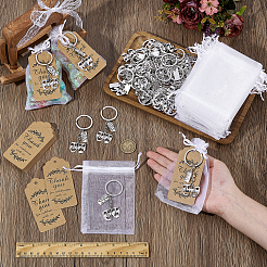 40Pcs Alloy Keychains&nbsp;KEYC-DR0001-18