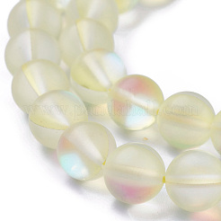 Synthetic Moonstone Beads Strands&nbsp;G-F142-6mm-14