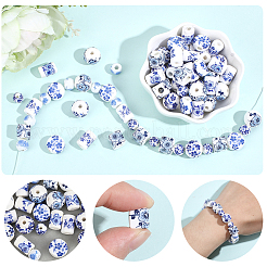 72Pcs 8 Styles Handmade Porcelain Beads&nbsp;PORC-PA0001-63