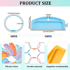 1 Bag Rectangle Platic Card Holder&nbsp;AJEW-JOY0002-024