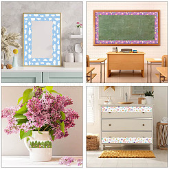 60pcs Coated Paper Border Decorative Stickers&nbsp;STIC-WH0020-001