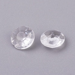 アクリルラインストーン尖底カボション  多面カット  ダイヤモンド  透明  10x5mm  約1000個/袋&nbsp;GACR-WH0002-02A-10mm