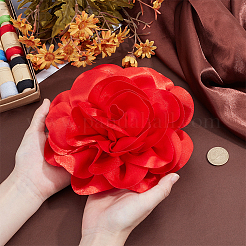 Flower Polyester Brooches&nbsp;JEWB-WH0001-47P-02