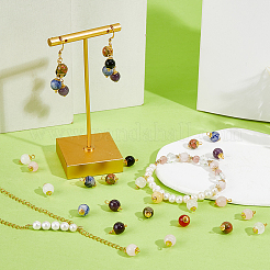 100Pcs 10 Colors Natural Mixed Gemstone Pendants&nbsp;PALLOY-FH00206
