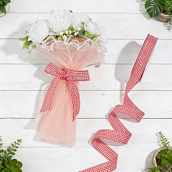 Polyester Tartan Ribbon&nbsp;OCOR-WH0082-574D-01