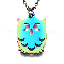 201 Stainless Steel Pendants Necklaces&nbsp;NJEW-S105-JN641