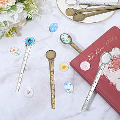 DIY Oval & Flat Round with Flower Bookmark Making Kits&nbsp;DIY-SC0032-08