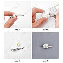 Flatback Hair & Costume Accessories Ornaments Resin Flower Daisy Cabochons&nbsp;CRES-SC0001-41A