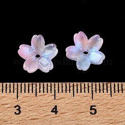 透明なガラスビーズを電気  グラデーションカラー  ABカラーメッキ  花  紫色のメディア  10mm&nbsp;PW-WG44A55-03