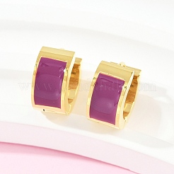 304ステンレススチールエナメルフープピアス  ゴールドカラー  ミックスカラー  13~16x13~13.5x3~7mm  3のペア/セット&nbsp;EJEW-K268-20G-03