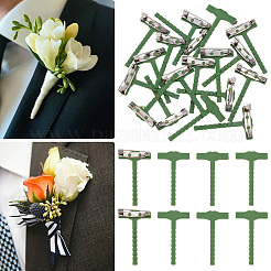 20Pcs Iron & Plastic Brooch Findings&nbsp;JEWB-SC0001