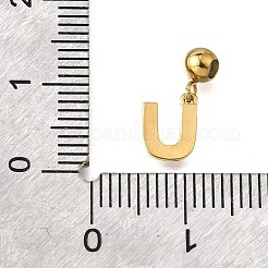 304ステンレススチールラインストーンペンダント  中にシリコーンを使って  イオンプレーティング（IP）高光沢  18KGP本金メッキ  U字  13.5mm  ペンダント：8x6x1.5mm  穴：0.9mm&nbsp;STAS-H202-50G-U