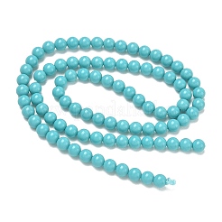 Synthetic Taiwan Turquoise Round Beads Strands&nbsp;G-A130-4mm-L08