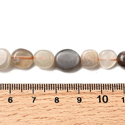 天然マルチムーンストーン ビーズ 連売り  タンブルストーン  ナゲット  8~12x7~9mm  穴：0.8mm  15.1インチ（38.5cm）&nbsp;G-F547-06-B