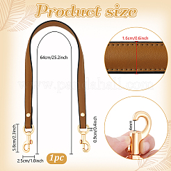 1Pc Cowhide Bag Handles with Alloy Clasps&nbsp;FIND-PH0028-16A