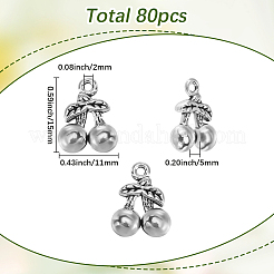80Pcs Tibetan Style Alloy Pendants&nbsp;FIND-SC0014-56AS