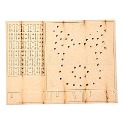 大人のためのクリスマスをテーマにしたDIYネイルストリングアートキット  線を描く釘を描く  木製のステンシルと羊毛糸を含む  鹿の模様  21x16x0.3cm&nbsp;DIY-P014-C01