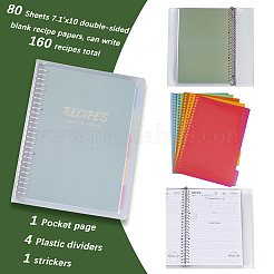 Rectangle Plastic Blank Recipe Notebook&nbsp;AJEW-WH20018-73C
