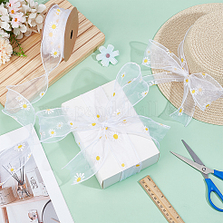 Flower Pattern Polyester Ribbons&nbsp;OCOR-WH0082-503B