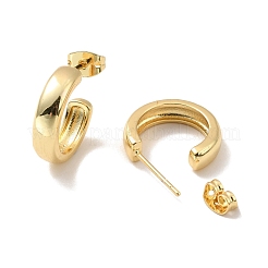 Rack Plating Brass C-shape Stud Earrings&nbsp;EJEW-M209-09G