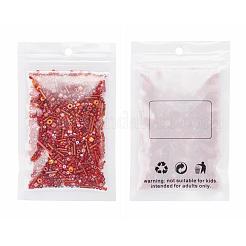 ガラスシードビーズ  混合スタイル  混合図形  レッド  1~27x2~4mm  穴：0.7~1mm&nbsp;X-SEED-S059-007