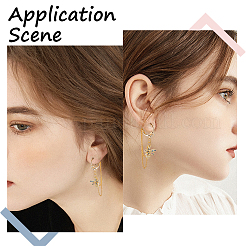 10 Pairs Brass Knot Hoop Earring Findings&nbsp;KK-BBC0008-51