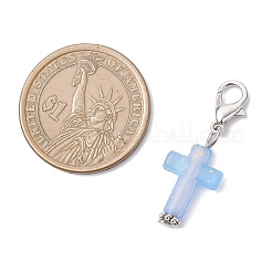 プラスチック製の十字架ペンダント装飾  亜鉛合金カニカン付き  ミックスカラー  32~33mm&nbsp;HJEW-JM04519