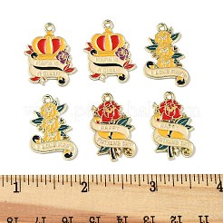 6Pcs 3 Styles Mother's Day Theme Alloy Enamel Pendants&nbsp;ENAM-FP0001-86