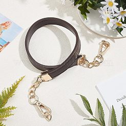 イミテーションレザーバッグハンドル  合金回転式ナスカン付き  バッグストラップ用交換アクセサリー用  ココナッツブラウン  62.5x1.9x0.45cm&nbsp;FIND-WH0070-08B