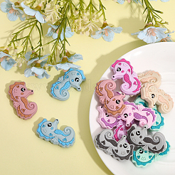 14Pcs 7 Colors Food Grade Eco-Friendly Silicone Beads&nbsp;SIL-CA0002-29