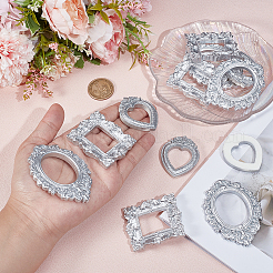 12Pcs 3 Styles Resin Embossed Photo Frames&nbsp;AJEW-NB0007-74