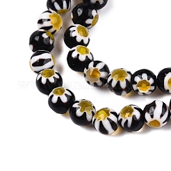 Round Millefiori Glass Beads Strands&nbsp;X-LK-P001-31